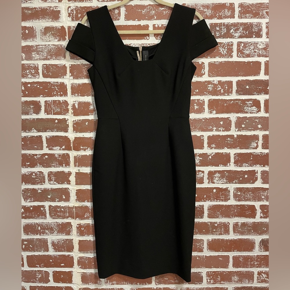 Roland Mouret Black Cocktail Barnsley Cutout Knit-Stretch